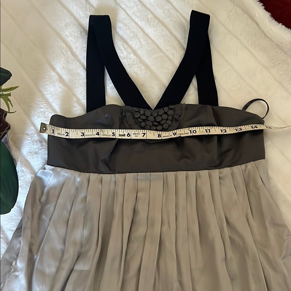 Club Monaco Satin Boho Cream Sundress Sleeveless Spaghetti Strap Cocktail - Picture 8 of 10